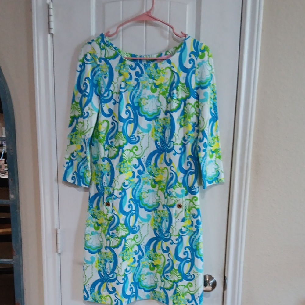 Lilly Pulitzer Charlene Shift Dress in the "Crystal Coast" print